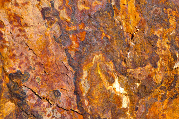 Natural Rock Texture with Vibrant Orange and Brown Hues for Design and Art
