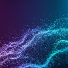 Abstract Purple And Blue Particle Wave Background