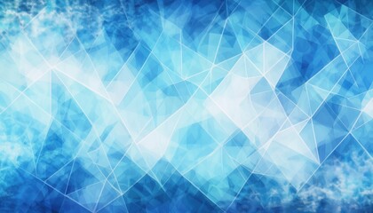 Fototapeta premium abstract icy blue geometric crystal pattern background for web design, branding, print, and digital media with dynamic polygonal texture