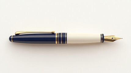Elegant fountain pen on neutral background