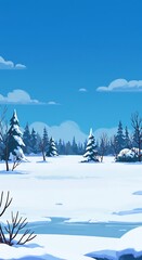 Winter's Azure Embrace