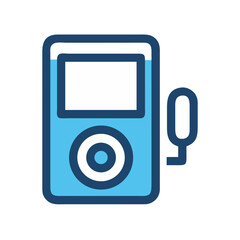 Player Icon Representing Portable Music Device and Audio Playback