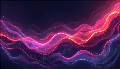 Abstract blue purple and red background with flowing waves and swirling light patterns
