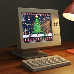 Pixelated Holiday Glow