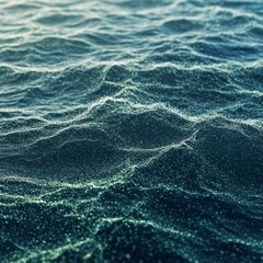 Teal Water Surface with Sparkling Particles