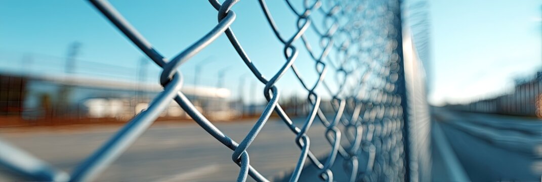 photo of clean security fence -
