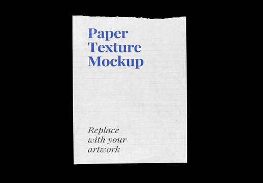 Paper Mockup Texture Letterhead Template Branding Identity Blank Poster Flyer Piece Torn Ripped
