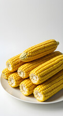 Plate of Fresh Corn on the Cob