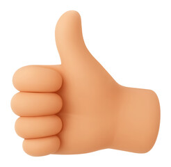 Like Thumbs Up 3d hand gesture emoji. Cartoon cute OK, thumb up sign. Good positive feedback, success and approval emoticon for social media. Vector realistic render icon