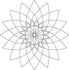 Obraz premium Detailed flower mandala with vibrant patterns