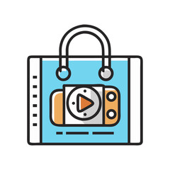 Shopping Bags Icon Representing Retail Purchases and Consumer Goods