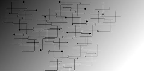 Grey white Abstract technology background, Hi tech digital connect, Minimalist Hex Digital Background Sci-Fi Hex Pattern Overlay