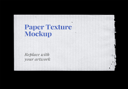 Paper Mockup Texture Letterhead Template Branding Identity Blank Poster Flyer Piece Torn Ripped