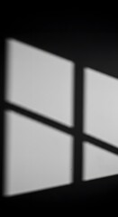 High-contrast black-and-white shadow patterns on a wall