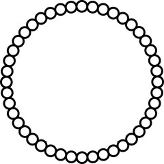 Composition formed by black outlined circles arranged in a horizontal and vertical frame resembling an H structure with symmetrical alignment.