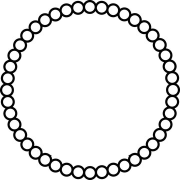 Composition formed by black outlined circles arranged in a horizontal and vertical frame resembling an H structure with symmetrical alignment.