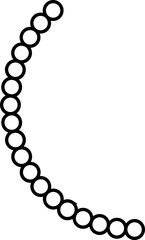 Obraz premium Circles create a U-like configuration with soft curves and rounded alignment.