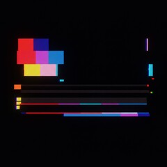 Abstract Colorful Pixel Glitch Art Background