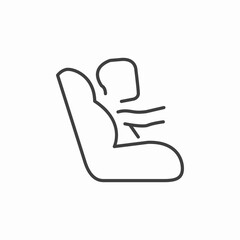 child safety seat icon sign vector