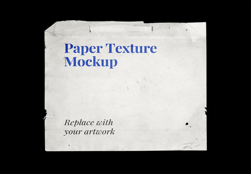 Paper Mockup Texture Letterhead Template Branding Identity Blank Poster Flyer Piece Torn Ripped