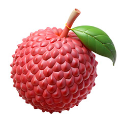 red apple isolated on white