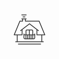 country style home icon sign vector