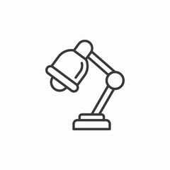 desk lamp light icon sign vector