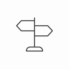 direction signpost arrows icon sign vector