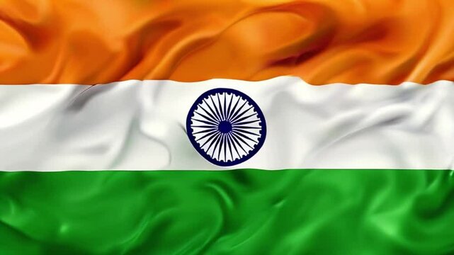 flag of india waving