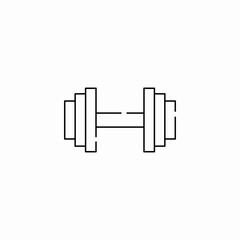 dumbbell sport icon sign vector