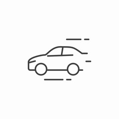 fast moving vehicle icon sign vector