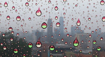 Rain-Kissed Cityscape