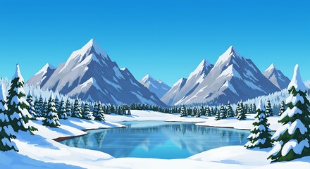Winter's Stillness, Azure Reflections