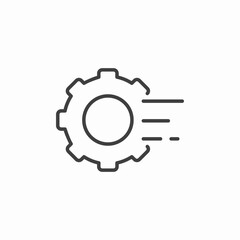 gear in motion icon sign vector