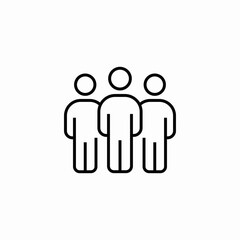 group of three people icon sign vector