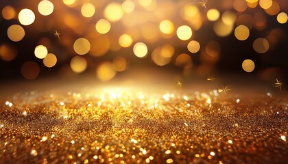 golden glitter bokeh background