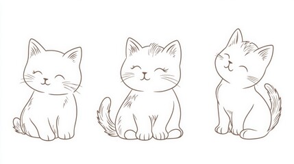 Playful kittens frolicking in a gentle garden setting illustrative art whimsical atmosphere charming perspective