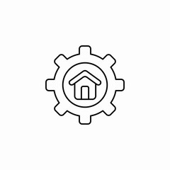 house parameters network integration icon sign vector