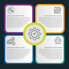 Circle chart infographic template with options for presentations, advertising, layouts, annual reports