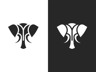 Stylized Geometric Elephant Icon for Branding and Business, Elephant Logo, Animal Head Logo, Abstract Elephant Icon, Modern Elephant Symbol, Creative Animal Mark