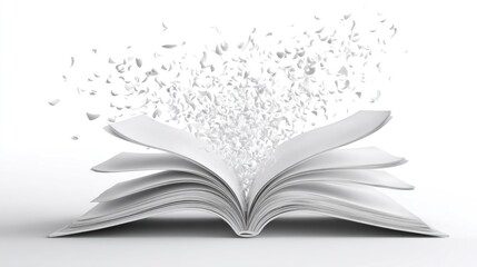 Obraz premium Open book with knowledge exploding outwards