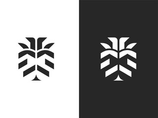 Modern Majestic Lion face Icon for Branding Use, Creative Geometric Emblem with Abstract Animal Head Symbol, Geometric Animal Head Logo, new concept, lion head, unique