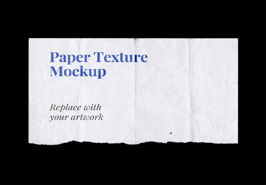 Paper Mockup Texture Letterhead Template Branding Identity Blank Poster Flyer Piece Torn Ripped