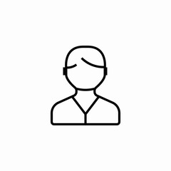 outline of person icon sign vector