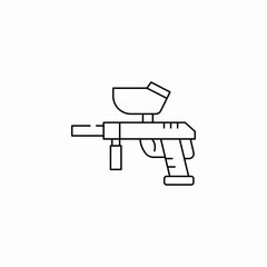paintball marker icon sign vector