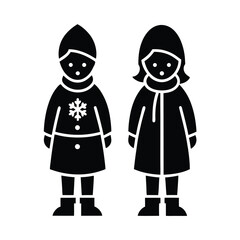 Winter Childrens Fashion Coats, Hats, Boots, Snowflake