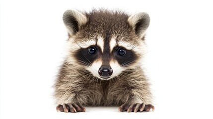 Curious baby raccoon exploring the forest floor wildlife photography natural habitat close-up perspective for seo impact