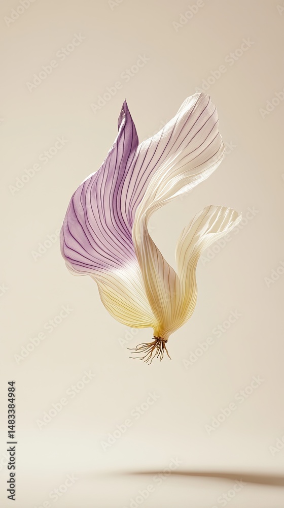Fototapete abstract 3d render of a dynamic form. the image showcases a digitally crafted flowing structure with