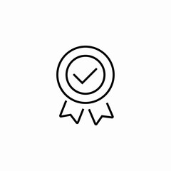 quality icon with checkmark icon sign vector