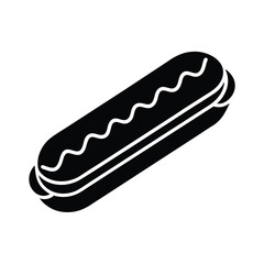 Eclair Pastry Delicious French Dessert Icon, Bakery Treat